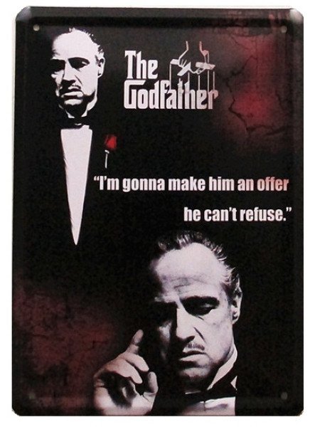 CARTEL DE CHAPA GODFATHER (20x30cm)