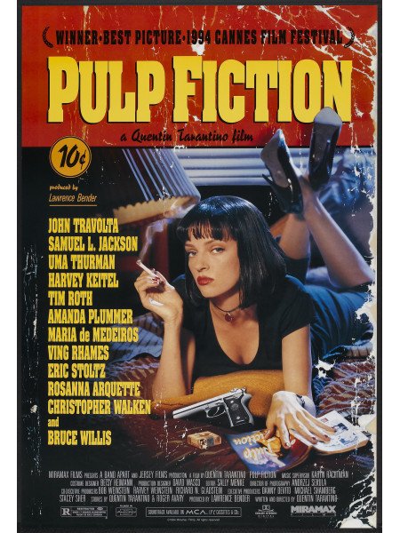 CARTEL DE CHAPA PULP FICTION (20x30cm)