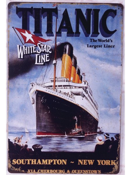CARTEL DE CHAPA TITANIC (20x30cm)