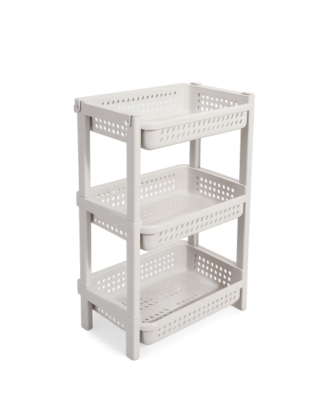 Carrito Plastico Gris - 32 x 22 x 48 cm -