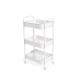 Carrito Plastico 3 estantes con rueditas Blanco - 39 x 25 x 74 cm -