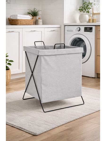 Cesto de Ropa Bajito Gris - Juguetero - 40 x 23 x 47 cm -  PRECIO POR BULTO CERRADO - UxB: 60 uni.