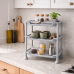 Organizador Plastico Gris 3 Estantes - 35 x 28 x17 cm - PRECIO X BULTO CERRADO - UxB: 60 uni.
