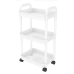 Carrito Plastico 3 estantes Blanco - 32 x 21 x 67 cm -  PRECIO POR BULTO CERRADO - UxB: 12 uni.