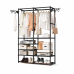 Organizador Perchero Zapatero Mueble Divisor Negro - 107 x 36 x 173 cm -