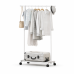 Perchero Simple Blanco con ruedas - 60 x 35 x 130 cm -  PRECIO POR BULTO CERRADO - UxB: 24 uni.