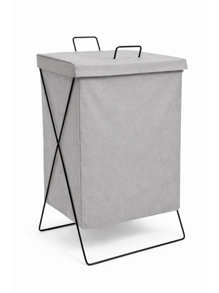 Cesto de Ropa Gris con Tapa - 36 x 32 x 54 cm -  PRECIO POR BULTO CERRADO - UxB: 50 uni.