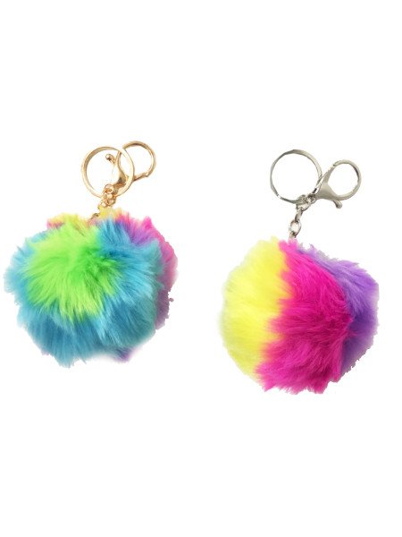 LLAVERO POMPON MULTICOLOR 