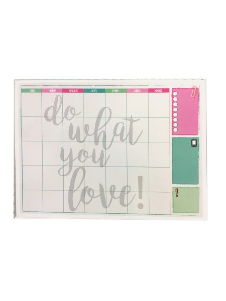 PIZARRA MENSUAL IMANTADA DO WHAT YOU LOVE (27x19,5)